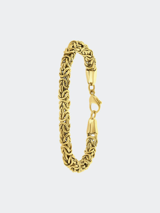 Goldenes byzantinisches Königsarmband 6MM | Letzte Einheiten im Angebot